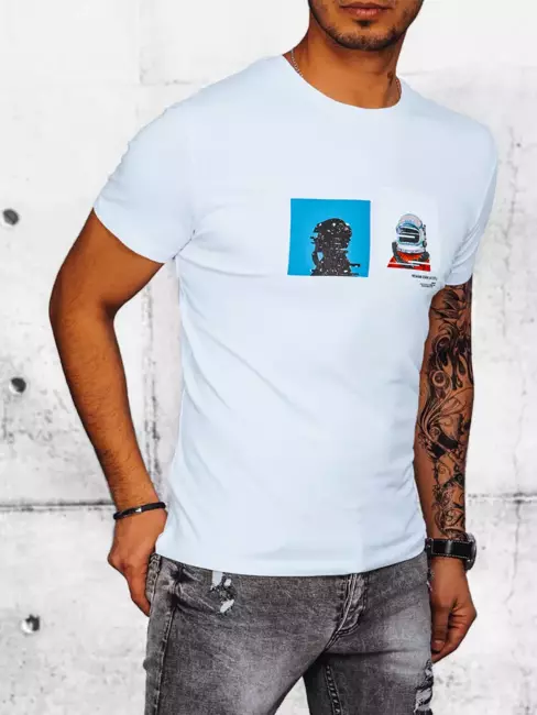 Moška majica s potiskom Barva Bela DSTREET RX5067
