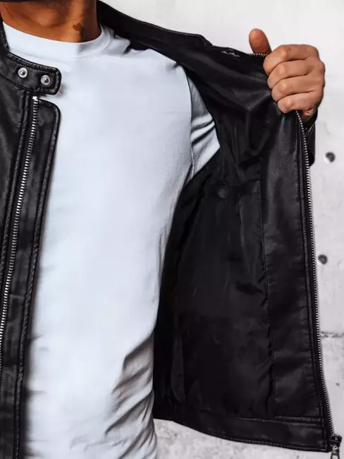 Moška usnjena jakna Barva Črna DSTREET TX4328