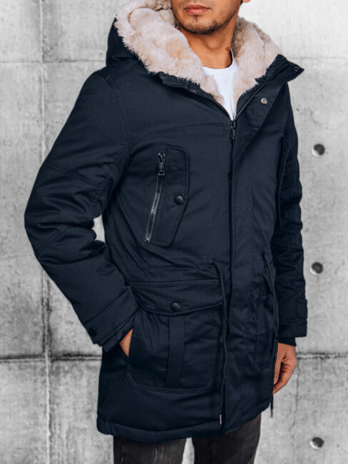 Moška zimska jakna Barva Mornarica DSTREET TX4604