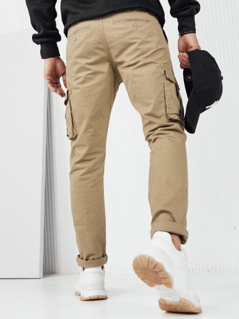 Moške hlače s stranskimi žepi Barva Bež DSTREET UX4254