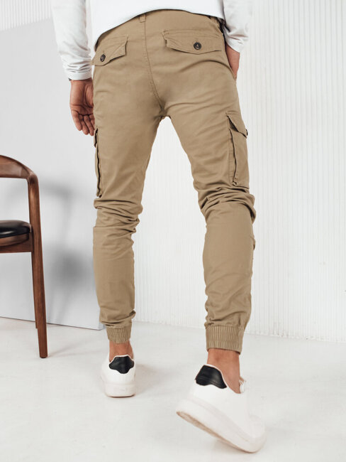 Moške hlače s stranskimi žepi Barva Bež DSTREET UX4260