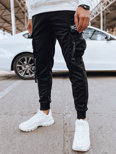 Moške hlače s stranskimi žepi Barva Črna DSTREET UX4203