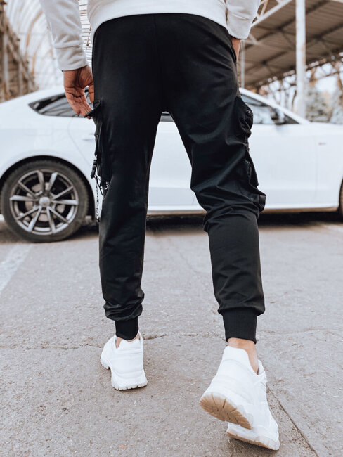 Moške hlače s stranskimi žepi Barva Črna DSTREET UX4214