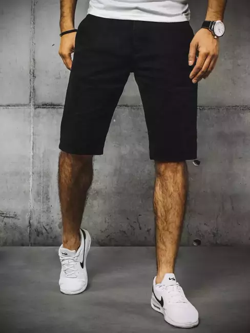 Moške jeans kratke hlače Barva Črna DSTREET SX1430