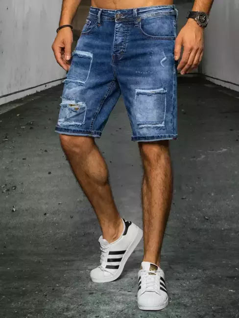 Moške jeans kratke hlače Barva Modra DSTREET SX1521