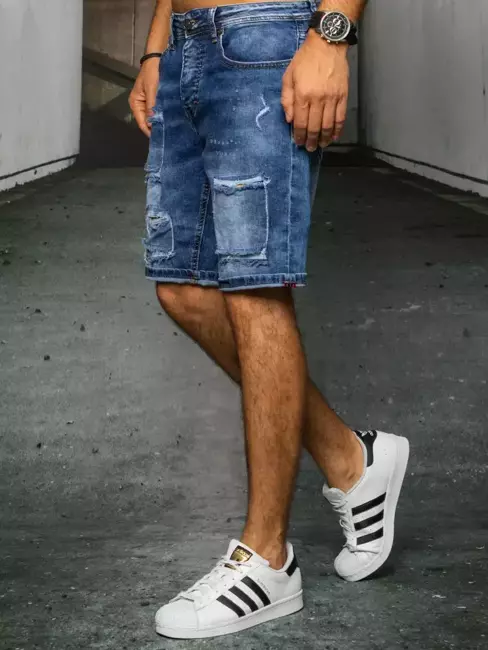 Moške jeans kratke hlače Barva Modra DSTREET SX1521