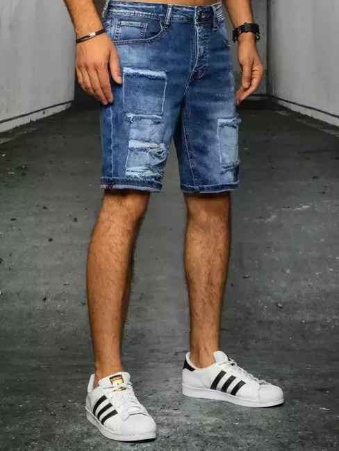 Moške jeans kratke hlače Barva Modra DSTREET SX1521