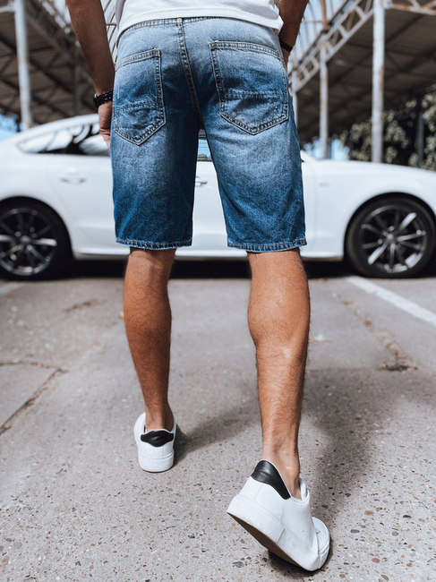 Moške jeans kratke hlače Barva Modra DSTREET SX2165