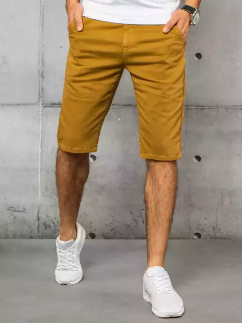 Moške jeans kratke hlače Barva gorčična DSTREET SX1438