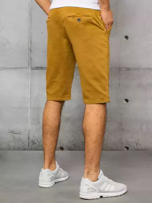 Moške jeans kratke hlače Barva gorčična DSTREET SX1438