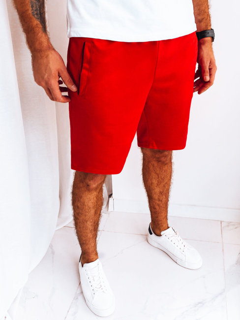Moške športne kratke hlače Barva rdeča DSTREET SX2222