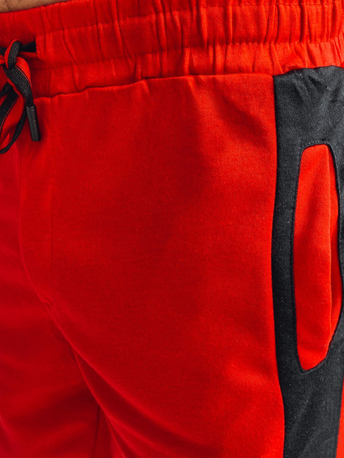Moške športne kratke hlače Barva rdeča DSTREET SX2272