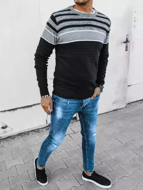 Moški klasičen pulover Barva Črna DSTREET WX2042