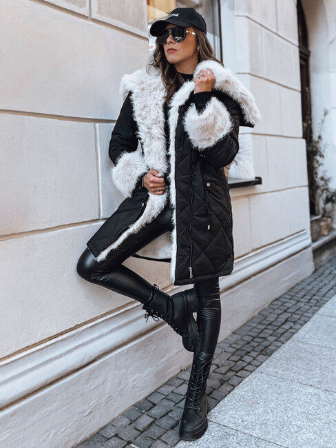 Ženska zimska jakna LUXURY Barva Črna DSTREET TY3933