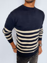 Moški črtast pulover Barva Mornarica DSTREET WX2134 _2