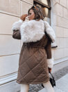 Ženska zimska jakna LUXURY Barva kavna DSTREET TY3932_3
