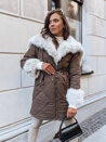 Ženska zimska jakna LUXURY Barva kavna DSTREET TY3932_4