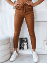 Ženske povoščene hlače LIZZY Barva kamela DSTREET UY1779_1