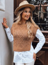 Ženski dolgi pulover CELESTIA Barva kamela DSTREET MY2216_1