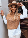Ženski dolgi pulover CELESTIA Barva kamela DSTREET MY2216_2
