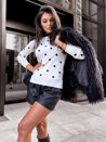 Ženski kratek pulover ATHENA Barva Bela DSTREET MY2060_1