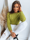 Ženski kratek pulover SELAVI Barva Zelena DSTREET MY1943_3
