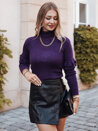 Ženski pulover z ovratnikom BUFALO Barva Vijolična DSTREET MY1426_1