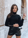 Ženski pulover z ovratnikom INGRIDA Barva Črna DSTREET MY1438_2